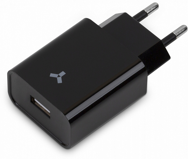 Адаптер сетевой ACCESSTYLE COPPER 10W, черный с логотипом в Самаре заказать по выгодной цене в кибермаркете AvroraStore
