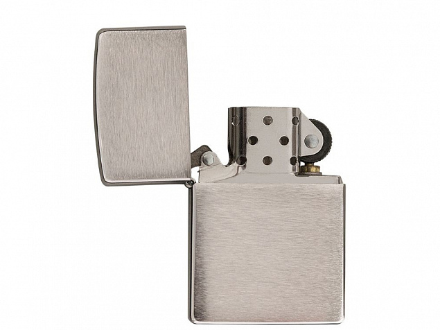 Зажигалка ZIPPO Armor™ c покрытием Brushed Chrome с логотипом в Самаре заказать по выгодной цене в кибермаркете AvroraStore