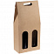 Коробка для двух бутылок Vinci Duo, крафт с логотипом в Самаре заказать по выгодной цене в кибермаркете AvroraStore