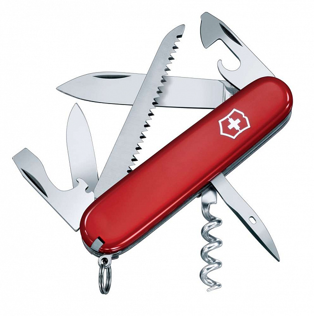 Офицерский нож CAMPER 91, красный с логотипом в Самаре заказать по выгодной цене в кибермаркете AvroraStore