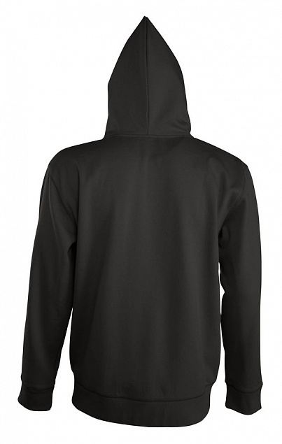 Толстовка мужская на молнии с капюшоном Seven Men 290, черная с логотипом в Самаре заказать по выгодной цене в кибермаркете AvroraStore