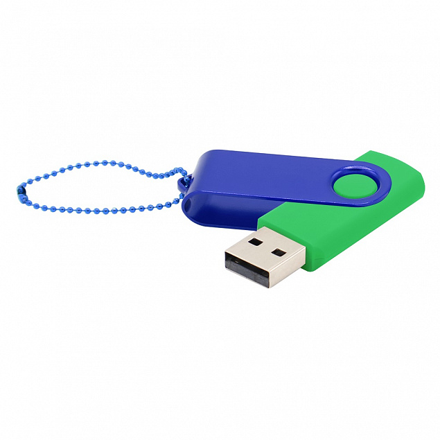 Флешка Designer To Go 2.0 USB 16Gb, зеленый/синий с логотипом в Самаре заказать по выгодной цене в кибермаркете AvroraStore