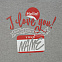 Футболка Hello! I Love You!, серый меланж с логотипом в Самаре заказать по выгодной цене в кибермаркете AvroraStore