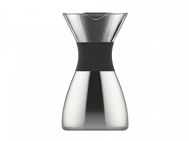 Кофеварка POUR OVER, 1000 мл, серебристый/черный с логотипом в Самаре заказать по выгодной цене в кибермаркете AvroraStore