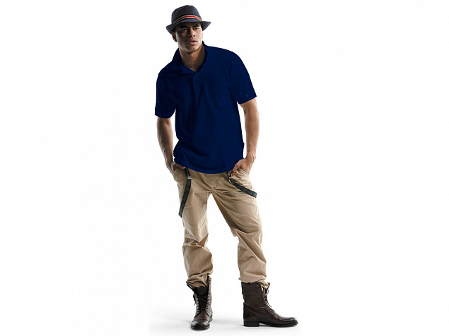Рубашка поло Forehand мужская, темно-синий с логотипом в Самаре заказать по выгодной цене в кибермаркете AvroraStore