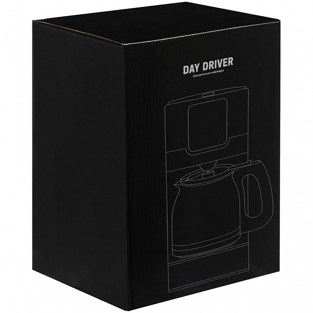 Электрическая кофеварка DayDriver, черно-серебристая с логотипом в Самаре заказать по выгодной цене в кибермаркете AvroraStore