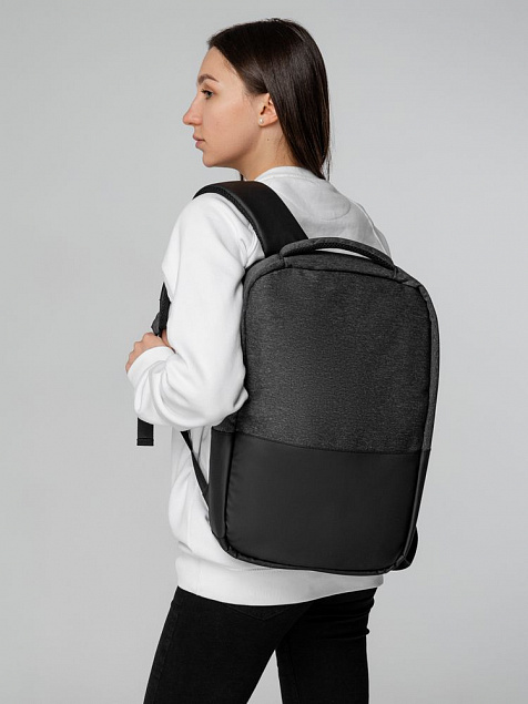 Рюкзак для ноутбука Campus, темно-серый с черным с логотипом в Самаре заказать по выгодной цене в кибермаркете AvroraStore