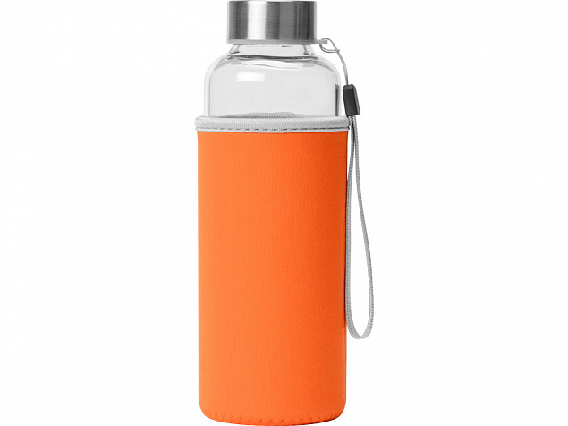 Бутылка для воды Pure c чехлом, 420 мл, оранжевый с логотипом в Самаре заказать по выгодной цене в кибермаркете AvroraStore