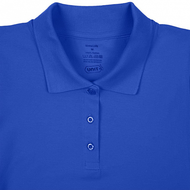 Рубашка поло женская Virma Lady, ярко-синяя с логотипом в Самаре заказать по выгодной цене в кибермаркете AvroraStore