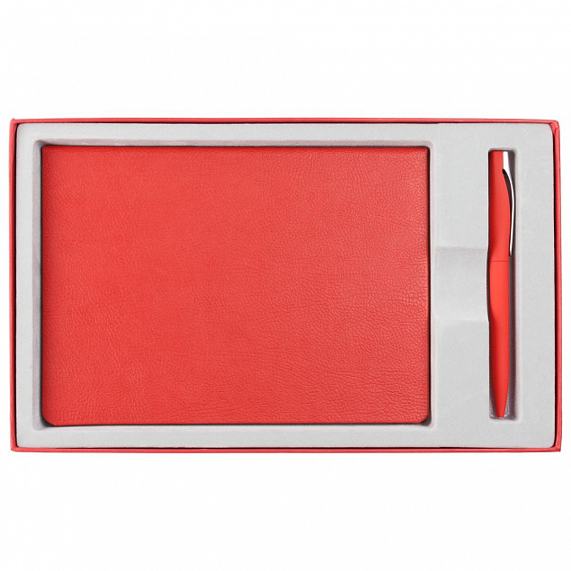 Коробка Adviser под ежедневник, ручку, красная с логотипом в Самаре заказать по выгодной цене в кибермаркете AvroraStore