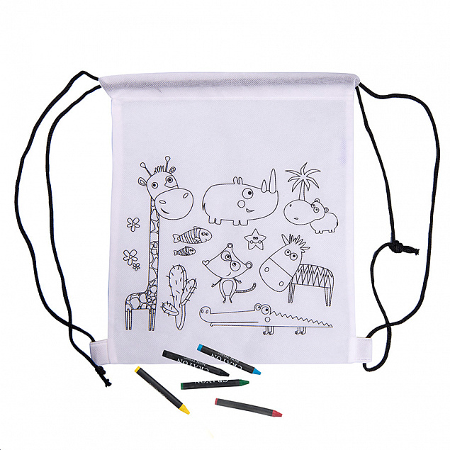 Рюкзак для раскрашивания WIZZY с восковыми мелками (5шт) с логотипом в Самаре заказать по выгодной цене в кибермаркете AvroraStore