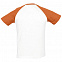 Футболка мужская двухцветная FUNKY 150, белая с оранжевым с логотипом в Самаре заказать по выгодной цене в кибермаркете AvroraStore