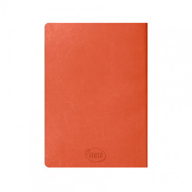 Ежедневник недатированный Tony, А5, оранжевый, кремовый блок в клетку с логотипом в Самаре заказать по выгодной цене в кибермаркете AvroraStore