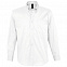Рубашка мужская с длинным рукавом BEL AIR, белая с логотипом в Самаре заказать по выгодной цене в кибермаркете AvroraStore