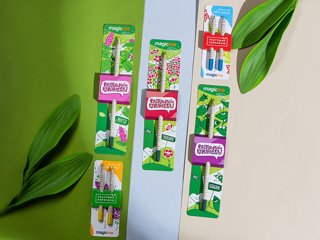 «Растущий карандаш» с семенами базилика с логотипом в Самаре заказать по выгодной цене в кибермаркете AvroraStore