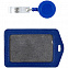 Чехол для пропуска с ретрактором Pennant, синий с логотипом в Самаре заказать по выгодной цене в кибермаркете AvroraStore