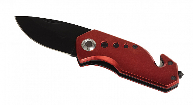 Аварийный карманный нож DISTRESS, черный, красный с логотипом в Самаре заказать по выгодной цене в кибермаркете AvroraStore