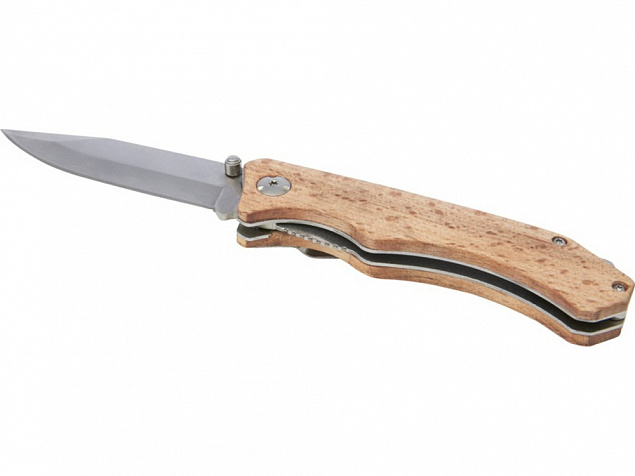 Dave карманный нож с зажимом для ремня, дерево с логотипом в Самаре заказать по выгодной цене в кибермаркете AvroraStore