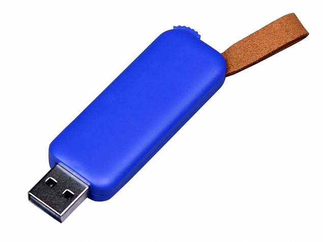 USB 2.0- флешка промо на 64 Гб прямоугольной формы, выдвижной механизм с логотипом в Самаре заказать по выгодной цене в кибермаркете AvroraStore