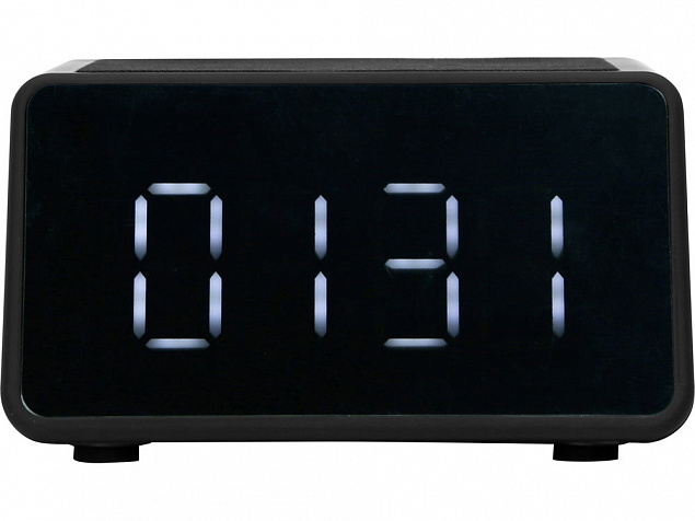 Беспроводная колонка с часами и функцией беспроводной зарядки «Sentry» с логотипом в Самаре заказать по выгодной цене в кибермаркете AvroraStore