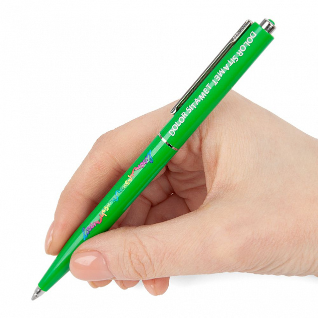 Ручка шариковая Senator Point ver. 2, зеленая с логотипом в Самаре заказать по выгодной цене в кибермаркете AvroraStore
