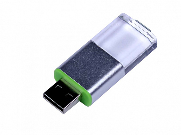 USB 2.0- флешка промо на 64 Гб прямоугольной формы, выдвижной механизм с логотипом в Самаре заказать по выгодной цене в кибермаркете AvroraStore