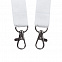 Ланьярд Carabine Duo, белый с логотипом в Самаре заказать по выгодной цене в кибермаркете AvroraStore