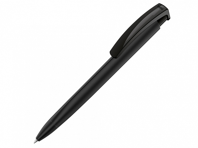Ручка пластиковая шариковая трехгранная Trinity Gum soft-touch, черный с логотипом в Самаре заказать по выгодной цене в кибермаркете AvroraStore