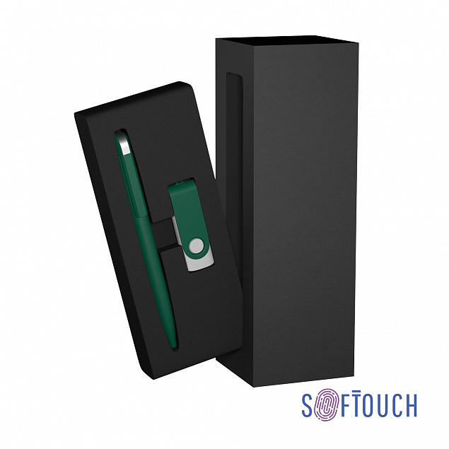 Набор ручка + флеш-карта 8 Гб в футляре, покрытие soft touch с логотипом в Самаре заказать по выгодной цене в кибермаркете AvroraStore