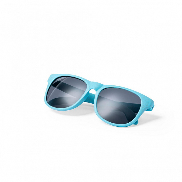 Солнцезащитные очки из пшеничной соломы,синий с логотипом в Самаре заказать по выгодной цене в кибермаркете AvroraStore