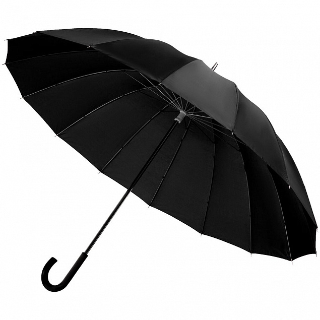Зонт-трость Hit Golf, черный с логотипом в Самаре заказать по выгодной цене в кибермаркете AvroraStore