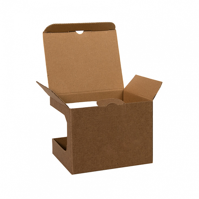 Коробка для кружек 23504, 26701, размер 12,3х10,0х9,2 см, микрогофрокартон, коричневый с логотипом в Самаре заказать по выгодной цене в кибермаркете AvroraStore