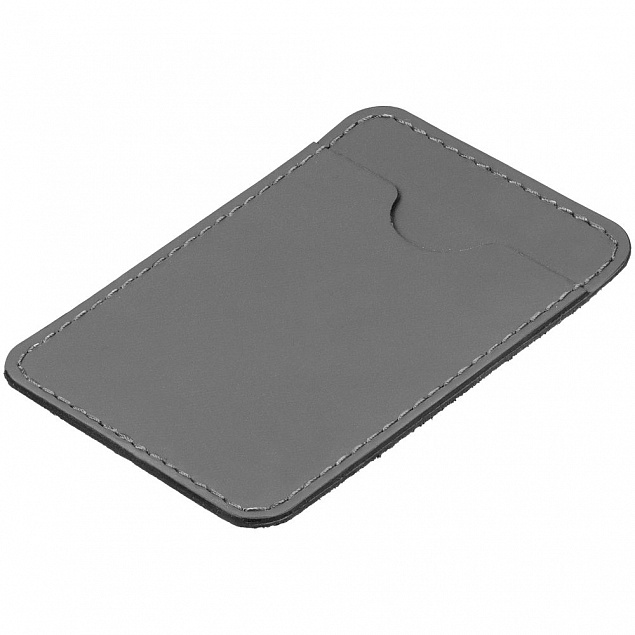 Чехол для карты на телефон Alaska, серый с логотипом в Самаре заказать по выгодной цене в кибермаркете AvroraStore