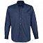 Рубашка мужская с длинным рукавом Bel Air, темно-синяя (кобальт) с логотипом в Самаре заказать по выгодной цене в кибермаркете AvroraStore