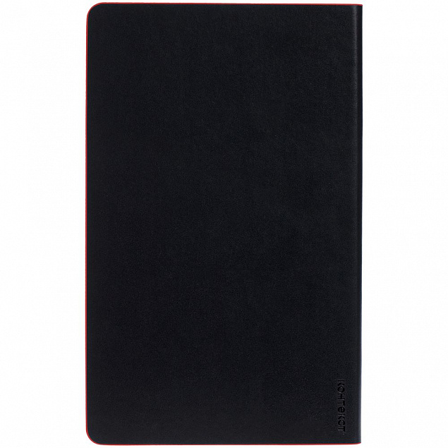 Ежедневник Trait, недатированный, черный с красным с логотипом в Самаре заказать по выгодной цене в кибермаркете AvroraStore