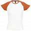 Футболка женская MILKY 150, белая с оранжевым с логотипом в Самаре заказать по выгодной цене в кибермаркете AvroraStore