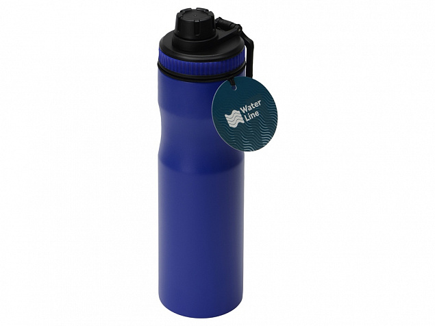 Бутылка для воды Supply Waterline, нерж сталь, 850 мл, синий с логотипом в Самаре заказать по выгодной цене в кибермаркете AvroraStore