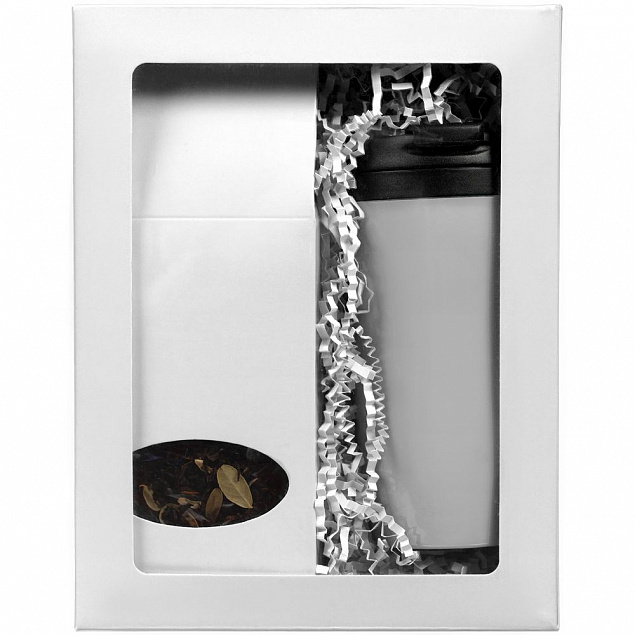 Коробка с окном InSight, белая с логотипом в Самаре заказать по выгодной цене в кибермаркете AvroraStore