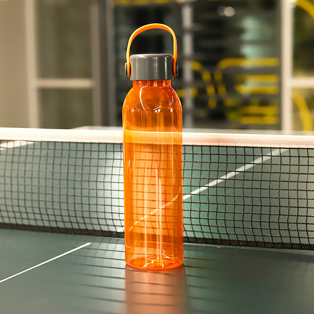 Пластиковая бутылка Chikka, оранжевый с логотипом в Самаре заказать по выгодной цене в кибермаркете AvroraStore