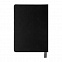 Ежедневник недатированный Softie, А5, черный, блок в клетку, серый обрез с логотипом в Самаре заказать по выгодной цене в кибермаркете AvroraStore