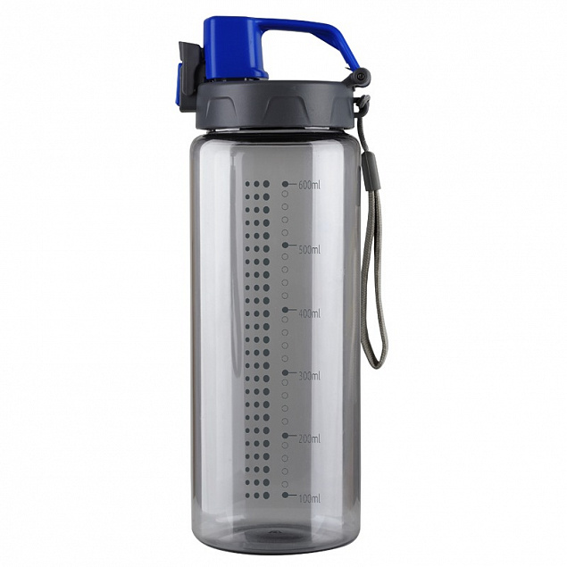 Бутылка для воды Feelsogood 600 мл, синий / серый с логотипом в Самаре заказать по выгодной цене в кибермаркете AvroraStore