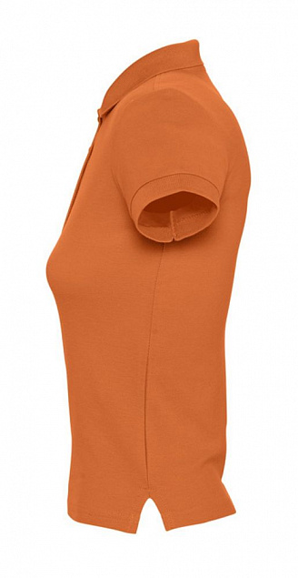 Рубашка поло женская PEOPLE 210, оранжевая с логотипом в Самаре заказать по выгодной цене в кибермаркете AvroraStore