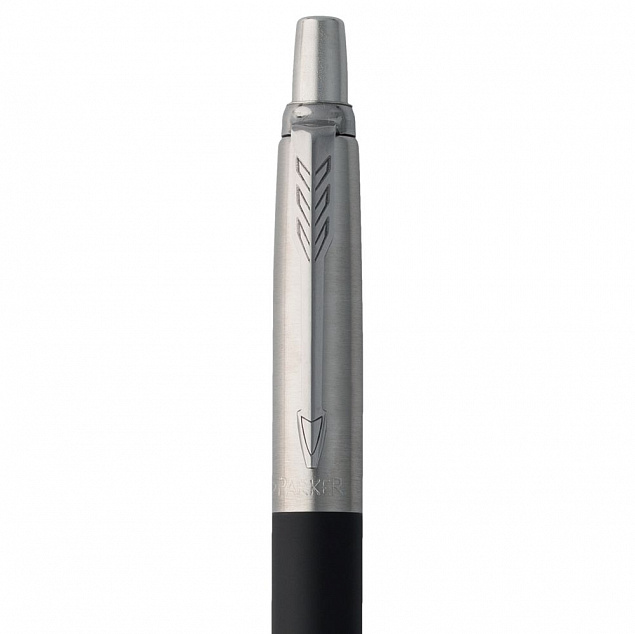 Ручка шариковая Parker Jotter Core K63, черный с серебристым с логотипом в Самаре заказать по выгодной цене в кибермаркете AvroraStore