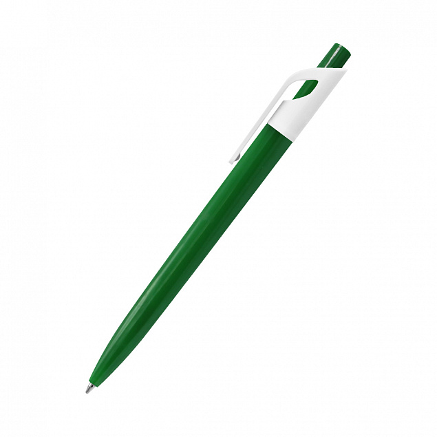 Ручка пластиковая Bremen, зеленая с логотипом в Самаре заказать по выгодной цене в кибермаркете AvroraStore