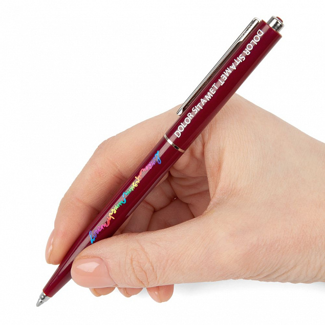 Ручка шариковая Senator Point ver. 2, бордовая с логотипом в Самаре заказать по выгодной цене в кибермаркете AvroraStore