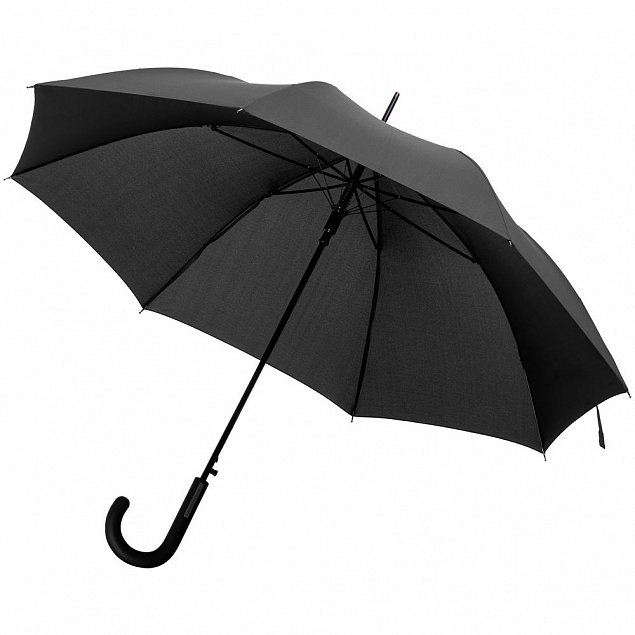 Зонт-трость Glasgow, черный с логотипом в Самаре заказать по выгодной цене в кибермаркете AvroraStore