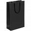 Пакет бумажный «Блеск», средний, черный с логотипом в Самаре заказать по выгодной цене в кибермаркете AvroraStore