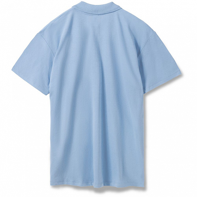 Рубашка поло мужская Summer 170, голубая с логотипом в Самаре заказать по выгодной цене в кибермаркете AvroraStore