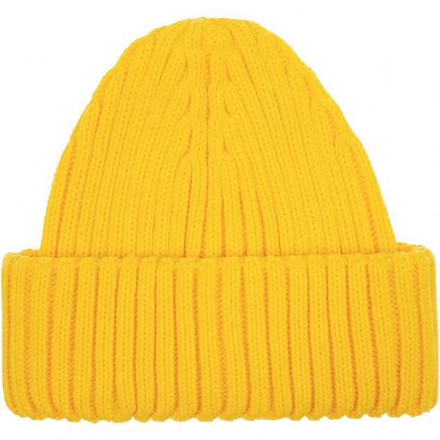 Шапка Hipsta, желтая с логотипом в Самаре заказать по выгодной цене в кибермаркете AvroraStore