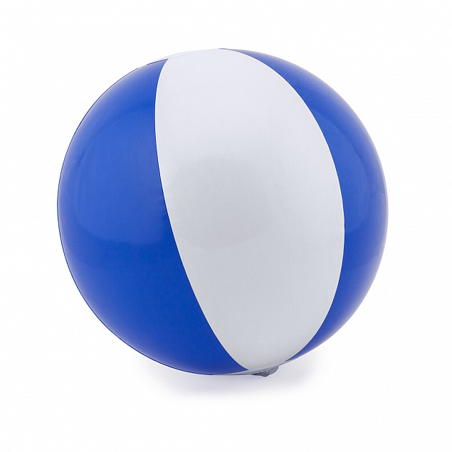 Мяч надувной SAONA, Белый/Королевский синий с логотипом в Самаре заказать по выгодной цене в кибермаркете AvroraStore